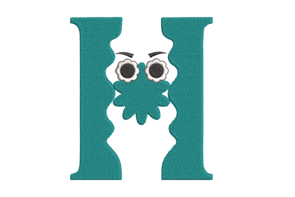 Alphabet Letter H: A Charming Embroidery Design