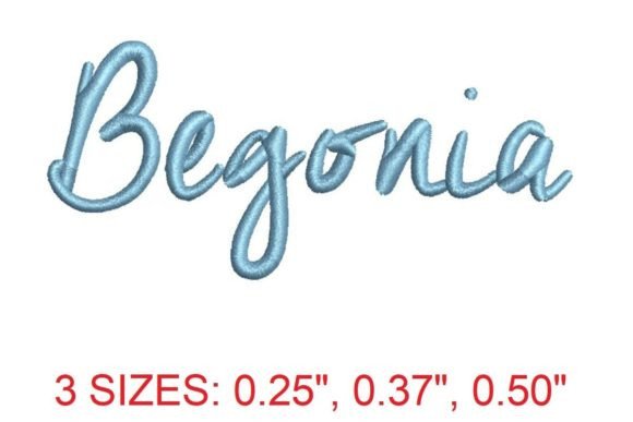 Begonia Embroidery Font: A Delicate Touch for Gifts