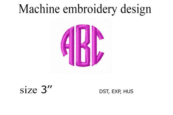 Circle Monogram Embroidery Design for Business