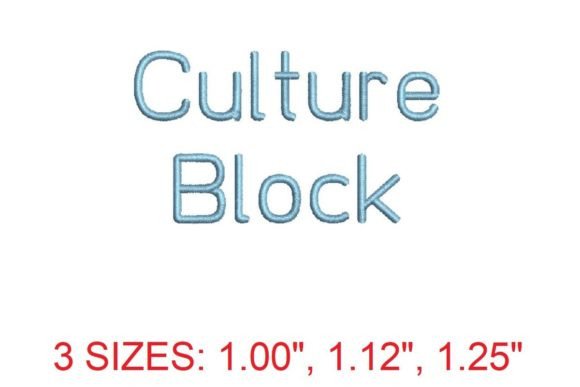 Culture Block Embroidery Font: A Touch of Elegance