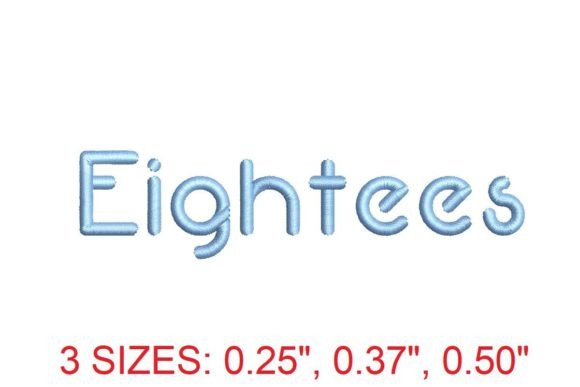 Eightees Font: A Nostalgic Embroidery Choice