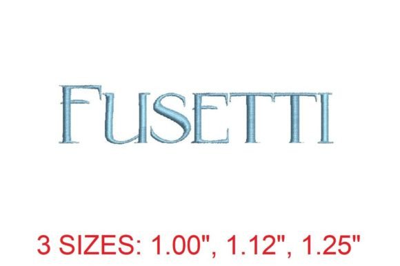 Elegant and Versatile Fusetti Embroidery Font