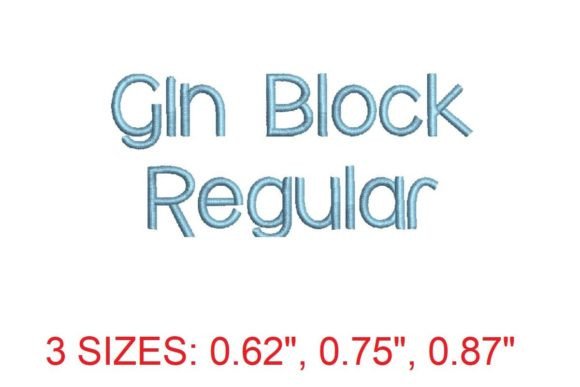 Explore Gin Block Regular Embroidery Font