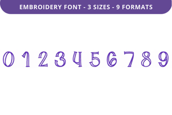 Flat Alfredo Font 0 to 9: A Versatile Embroidery Choice