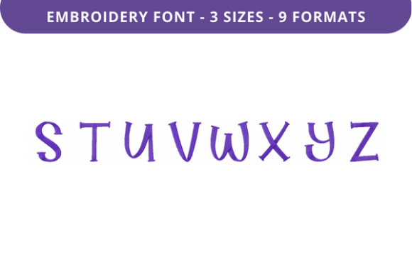 Flat Alfredo Font Uppercase S to Z: A Seasonal Embroidery Gem
