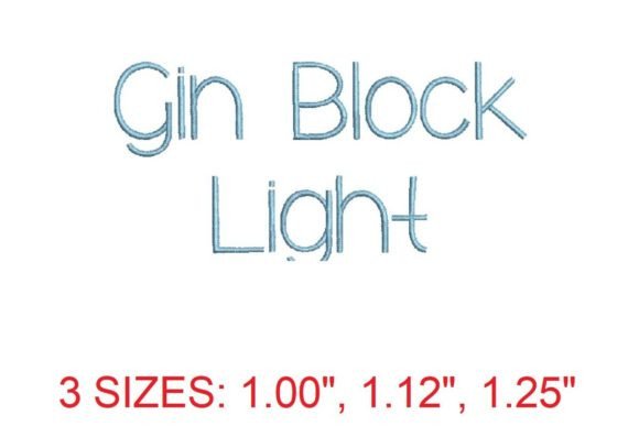 Gin Block Light Embroidery Font: A Seasonal Delight