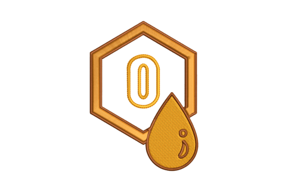 Honey Hive Number 0: A Charming Embroidery Design