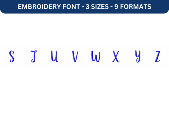 Ke Aloha Font Upper S to Z: A Stylish Embroidery Choice