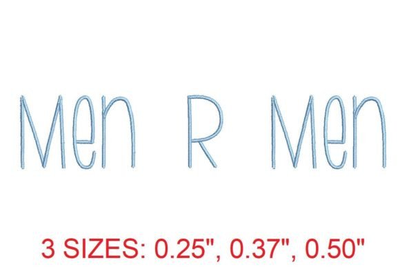 Men R Men Medium Font: A Sophisticated Embroidery Choice