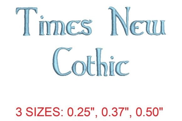 Times New Gothic Embroidery Font Review