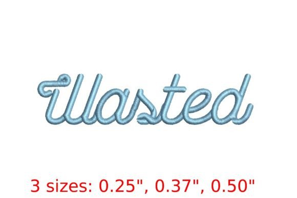 Wasted Embroidery Font: A Bold Choice for Apparel