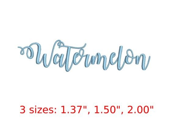 Watermelon Font: A Sweet and Vibrant Embroidery Choice